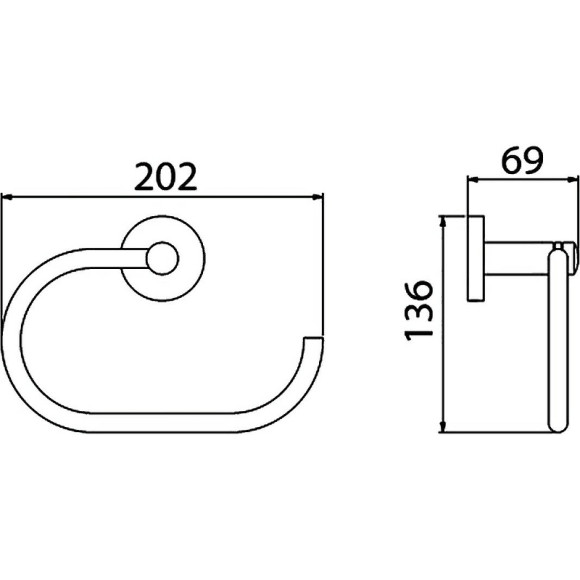 Полотенцедержатель Timo Saona 13050/17 Золото матовое