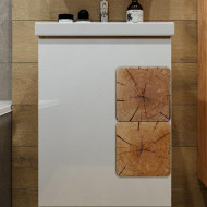 Тумба под раковину Бриклаер Форест 50 4627125416743 подвесная Дуб золотой Белый глянец Тумба под раковину Бриклаер Форест 50 4627125416743 подвесная Дуб золотой Белый глянец