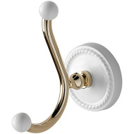 Двойной крючок Devon&Devon Dorothy DOR413OT Светлое золото Белый Двойной крючок Devon&Devon Dorothy DOR413OT Светлое золото Белый