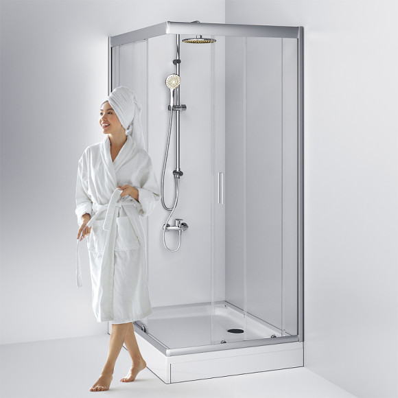 Душевой уголок AM.PM Gem 120x90 W90G-404-120290-MT профиль Хром матовый стекло прозрачное Душевой уголок AM.PM Gem 120x90 W90G-404-120290-MT профиль Хром матовый стекло прозрачное