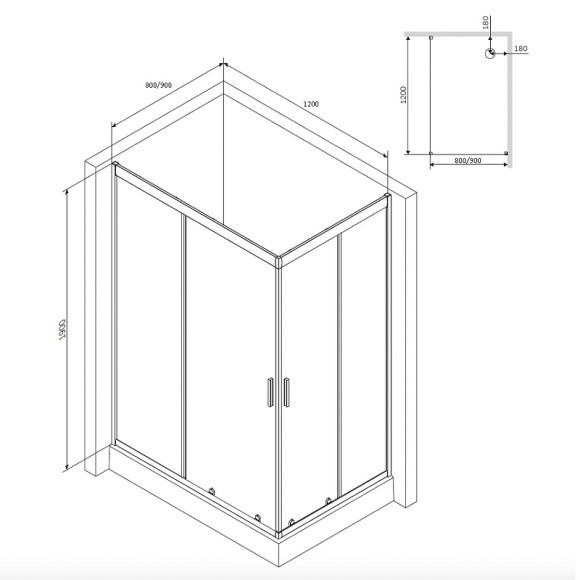 Душевой уголок AM.PM Gem 120x90 W90G-404-120290-MT профиль Хром матовый стекло прозрачное Душевой уголок AM.PM Gem 120x90 W90G-404-120290-MT профиль Хром матовый стекло прозрачное