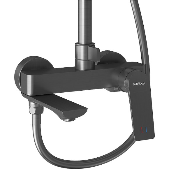 Душевая система Grossman Galaxy 500.K35.01.420 Графит брашированный Душевая система Grossman Galaxy 500.K35.01.420 Графит брашированный