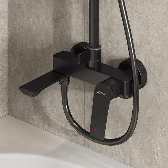 Душевая система Grossman Galaxy 500.K35.01.420 Графит брашированный Душевая система Grossman Galaxy 500.K35.01.420 Графит брашированный