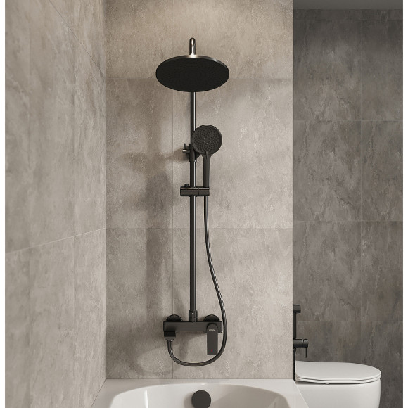 Душевая система Grossman Galaxy 500.K35.01.420 Графит брашированный Душевая система Grossman Galaxy 500.K35.01.420 Графит брашированный