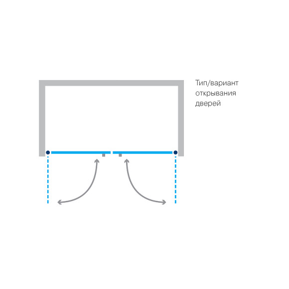 Душевая дверь Koller Pool Aqua Line 90 ND90G профиль Хром стекло рифленое