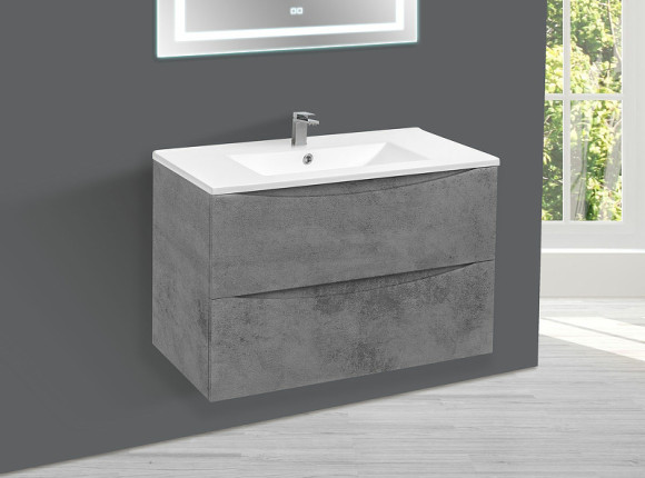 Тумба под раковину Vincea Mia 75 VMC-2MC750BT подвесная Beton