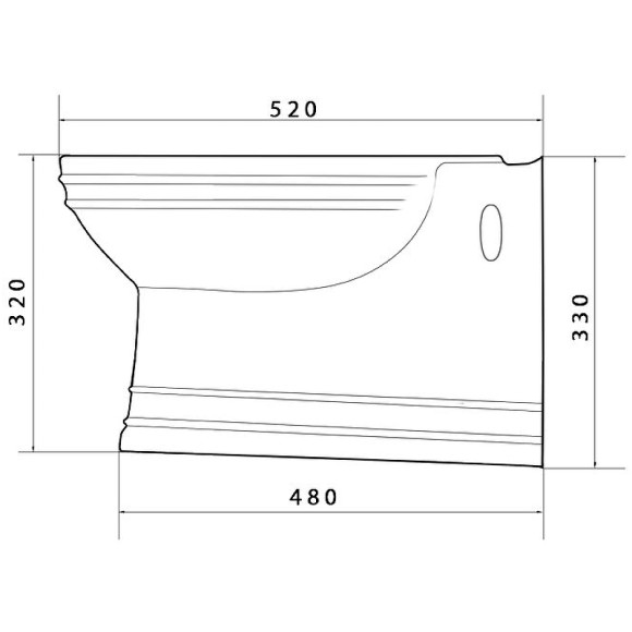 Биде Caprigo Armonia 5804 подвесное Белое