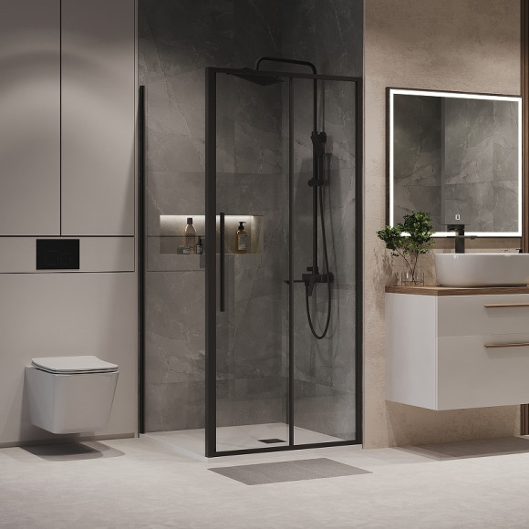 Душевой уголок Niagara Nova 100х90 NG-84-10AB-A90B-34 профиль Черный матовый стекло прозрачное Душевой уголок Niagara Nova 100х90 NG-84-10AB-A90B-34 профиль Черный матовый стекло прозрачное