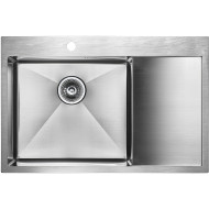 Кухонная мойка Paulmark Kroner 78F L PM217851-BSL Брашированная сталь