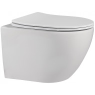 Унитаз Abber Bequem AC1100MW подвесной Белый матовый с сиденьем Микролифт Унитаз Abber Bequem AC1100MW подвесной Белый матовый с сиденьем Микролифт