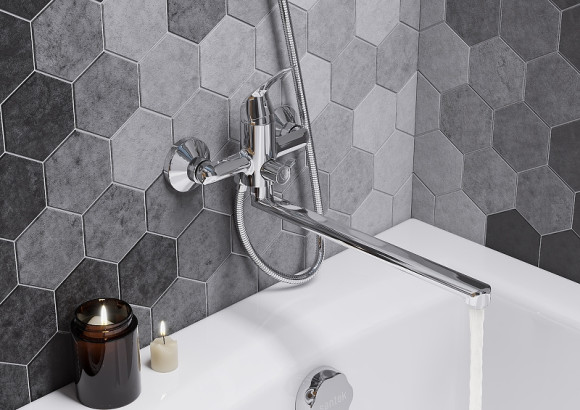 Смеситель для ванны Santek Нико WH5A12005C001 универсальный Хром