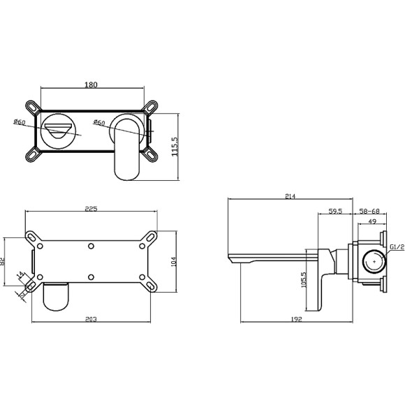 Смеситель для раковины Agger Gorgeous A0272244 Черный матовый