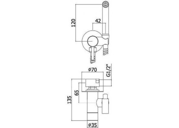 Гигиенический душ со смесителем Paffoni Tweet Round ZDUP110NO Черный матовый