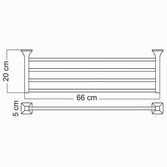 Полка для полотенец WasserKRAFT Wern K-2511 Хром