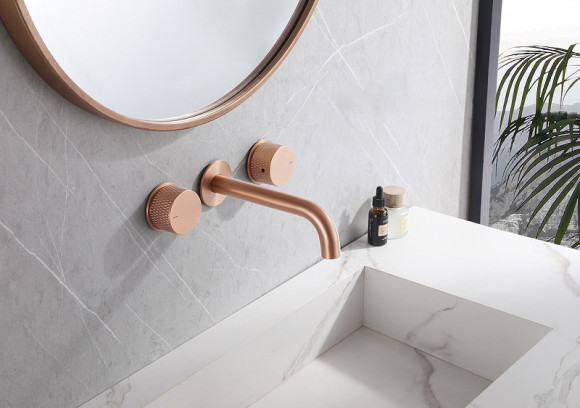 Смеситель для раковины Abber Wasser Kreis AF81122MRG Розовое золото матовое Смеситель для раковины Abber Wasser Kreis AF81122MRG Розовое золото матовое