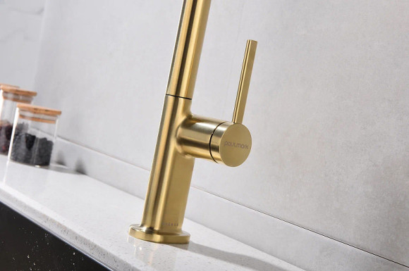 Смеситель для кухни Paulmark Neo Ne214419-BG Брашированное золото
