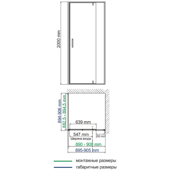 Душевой уголок WasserKRAFT Aisch 90x90 55P03 профиль Матовое золото стекло прозрачное