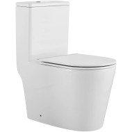 Унитаз моноблок SantiLine SL-5029 Белый с бачком и сиденьем Микролифт