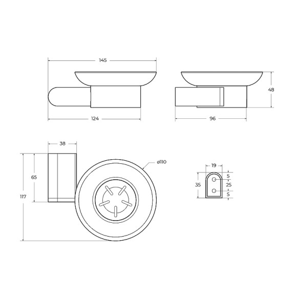Мыльница Cezares Stylus STYLUS-SODS-IN Сатин