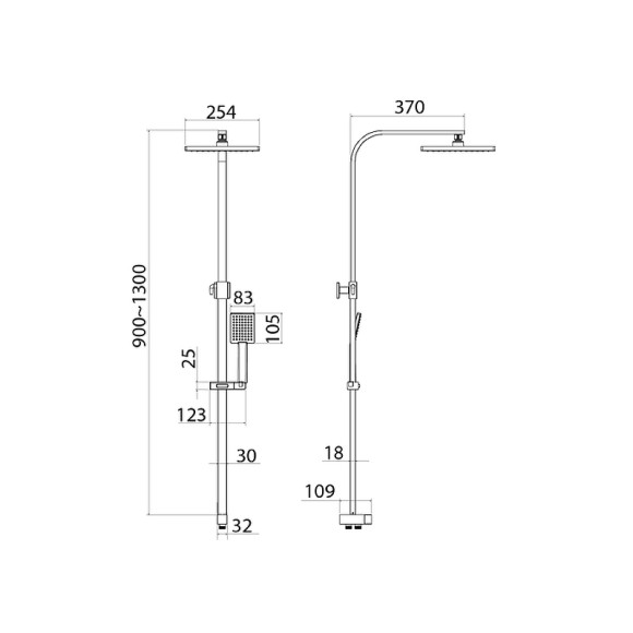 Душевая система Iddis Bild BIL1FSBi76 Хром