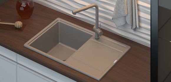Кухонная мойка Point Лаура 78 PN3005BG Бежевая Кухонная мойка Point Лаура 78 PN3005BG Бежевая