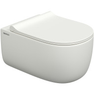 Унитаз Berges Ego XL 082228 подвесной Белый матовый с сиденьем Микролифт Унитаз Berges Ego XL 082228 подвесной Белый матовый с сиденьем Микролифт