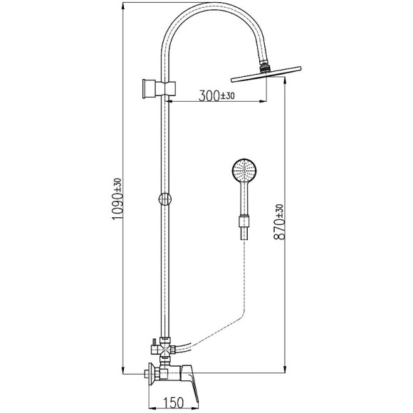 Душевая система Rav Slezak Victoria VI282.5/3 Хром