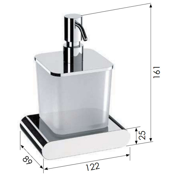 Дозатор для жидкого мыла Remer Lounge LN13CFP Черный хром брашированный