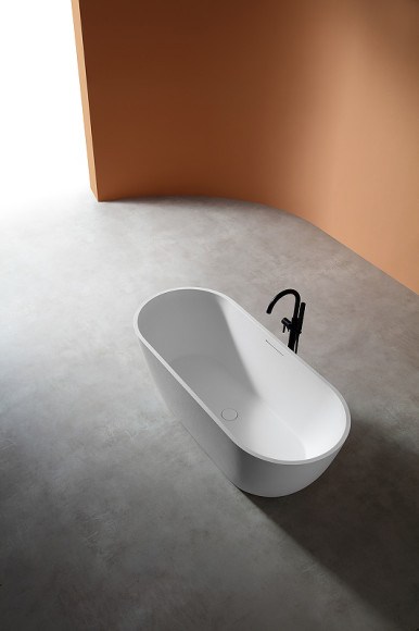 Ванна из искусственного камня Abber Frankfurt 170x75 AM9941 Белая матовая без гидромассажа Ванна из искусственного камня Abber Frankfurt 170x75 AM9941 Белая матовая без гидромассажа