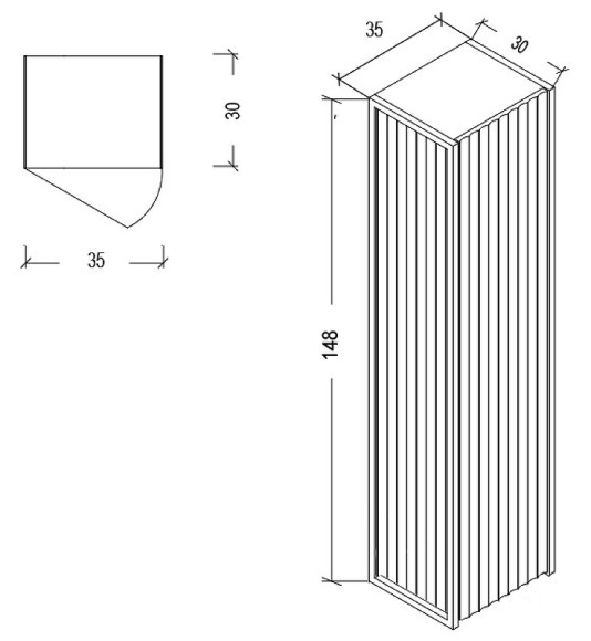 Шкаф пенал Boheme Armadi Art Monaco 35 868-BCR подвесной Черный глянец Хром Шкаф пенал Boheme Armadi Art Monaco 35 868-BCR подвесной Черный глянец Хром
