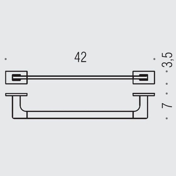Полотенцедержатель Colombo Design Look B1609.HPS1 Нержавеющая сталь