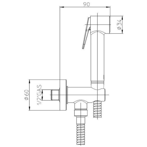Гигиенический душ Bossini Paloma Brass Set C69038.030 Хром Гигиенический душ Bossini Paloma Brass Set C69038.030 Хром