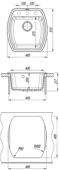 Кухонная мойка Florentina Нире-480 20.190.B0480.107 Песочная Кухонная мойка Florentina Нире-480 20.190.B0480.107 Песочная