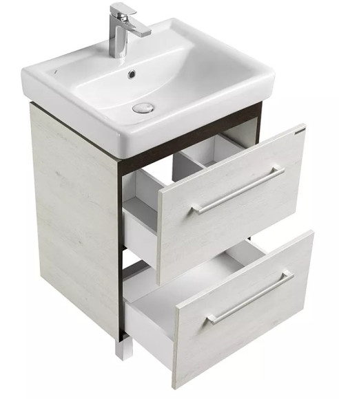 Тумба под раковину Aquaton Ронда 60 1A205001RSC20 Дуб сомерсет Венге