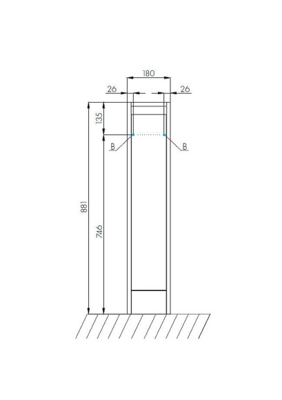 Тумба под раковину Aquaton Лондри 20 R 1A236101LH010 Белый глянец