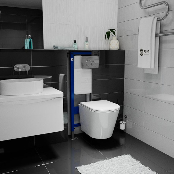 Инсталляция Point Элемент PN45122 для унитаза без клавиши смыва