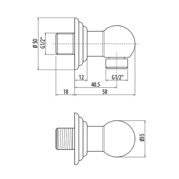 Шланговое подключение Gattoni Programma Doccia PRARE11V0 Бронза Шланговое подключение Gattoni Programma Doccia PRARE11V0 Бронза