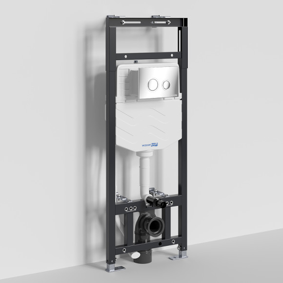 Инсталляция WasserKRAFT Alme 15TLT.010.ME.CH01 для унитаза с клавишей смыва Хром Инсталляция WasserKRAFT Alme 15TLT.010.ME.CH01 для унитаза с клавишей смыва Хром