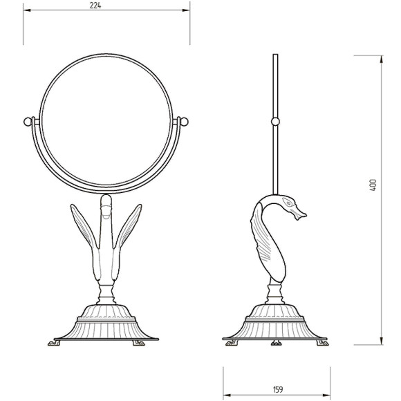 Косметическое зеркало Migliore Luxor 26129 Золото