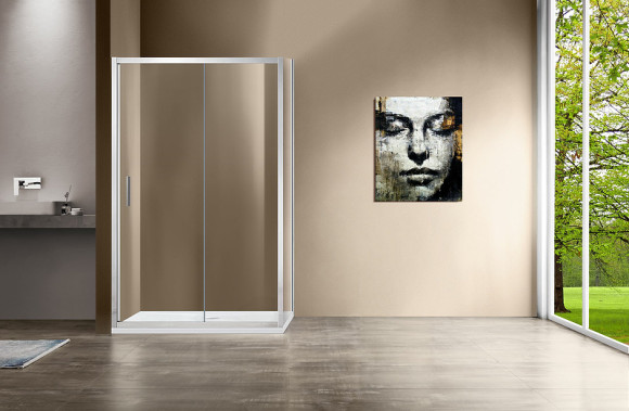 Душевой уголок Vincea Garda 160х100 VSR-1G1016CL профиль Хром стекло прозрачное