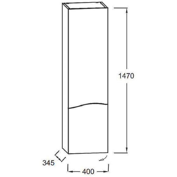 Шкаф пенал Jacob Delafon Sherwood 40 L EB1836LRU-P13 подвесной Состаренный дуб