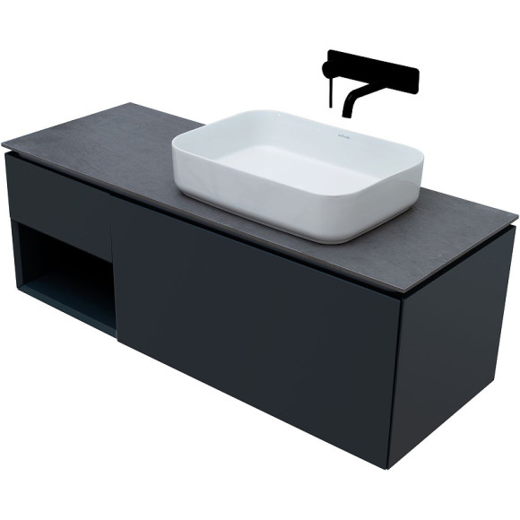 Тумба под раковину Allen Brau Infinity 120 R 1.21008.AM подвесная Антрацит матовый Тумба под раковину Allen Brau Infinity 120 R 1.21008.AM подвесная Антрацит матовый