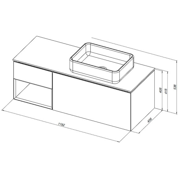Тумба под раковину Allen Brau Infinity 120 R 1.21008.AM подвесная Антрацит матовый Тумба под раковину Allen Brau Infinity 120 R 1.21008.AM подвесная Антрацит матовый