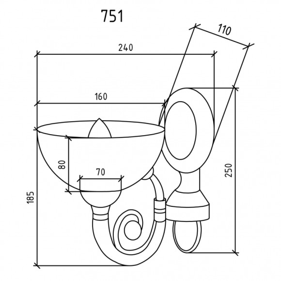 Светильник Boheme 751 Бронза Светильник Boheme 751 Бронза
