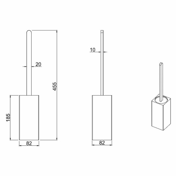 Ершик для унитаза Allen Brau Infinity 6.21009-31 Черный матовый Ершик для унитаза Allen Brau Infinity 6.21009-31 Черный матовый