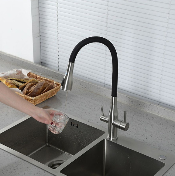 Смеситель для кухни Gappo G4399-65 Сатин Черный Смеситель для кухни Gappo G4399-65 Сатин Черный