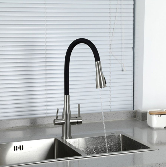 Смеситель для кухни Gappo G4399-65 Сатин Черный Смеситель для кухни Gappo G4399-65 Сатин Черный