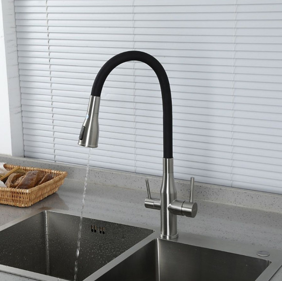 Смеситель для кухни Gappo G4399-65 Сатин Черный Смеситель для кухни Gappo G4399-65 Сатин Черный