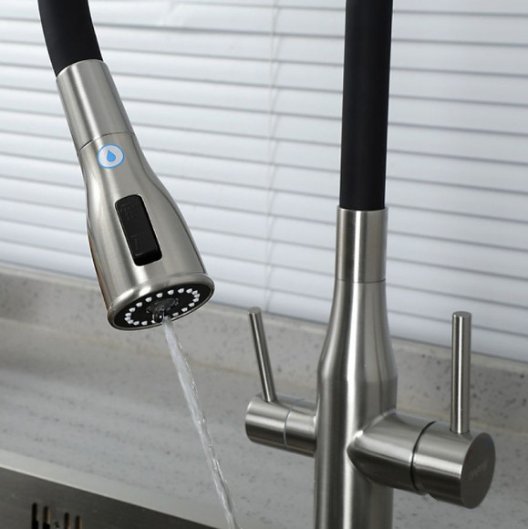 Смеситель для кухни Gappo G4399-65 Сатин Черный Смеситель для кухни Gappo G4399-65 Сатин Черный