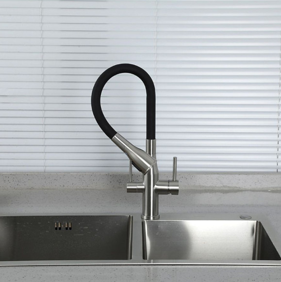 Смеситель для кухни Gappo G4399-65 Сатин Черный Смеситель для кухни Gappo G4399-65 Сатин Черный